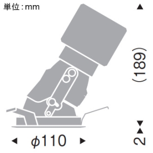 遠藤照明 LEDユニバーサルダウンライト 深型 D240 CDM-TC70W器具相当 埋込穴φ100mm 狭角配光 温白色 演色Ra96 電源別売 LEDユニバーサルダウンライト 深型 D240 CDM-TC70W器具相当 埋込穴φ100mm 狭角配光 温白色 演色Ra96 電源別売 ERD6432S 画像2