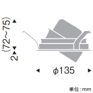 遠藤照明 LEDユニバーサルダウンライト 2400TYPE CDM-TC70W器具相当 埋込穴φ125mm 中角配光 電球色 電源別売 LEDユニバーサルダウンライト 2400TYPE CDM-TC70W器具相当 埋込穴φ125mm 中角配光 電球色 電源別売 ERD7287W 画像2