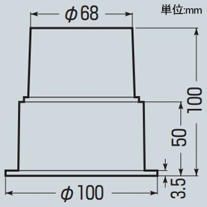 未来工業 固定ブロック ポイントタイプ エアコン室外機取付用 許容静荷重490N(50?f) ミルキーホワイト 固定ブロック ポイントタイプ エアコン室外機取付用 許容静荷重490N(50?f) ミルキーホワイト GKB-P100M 画像2