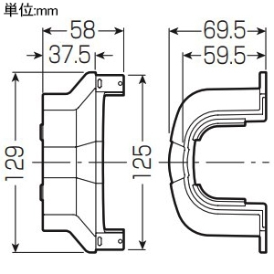 未来工業 チーズアダプター スッキリクイック用 100型⇔70型 ミルキーホワイト チーズアダプター スッキリクイック用 100型⇔70型 ミルキーホワイト GKATA10070M 画像2