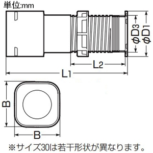 未来工業 ハンドホール用コネクタ 防水パッキン無 難燃性 カクフレキ130用 取付穴径φ148〜φ160mm 防水リング付 ハンドホール用コネクタ 防水パッキン無 難燃性 カクフレキ130用 取付穴径φ148〜φ160mm 防水リング付 KFEKH-130 画像2