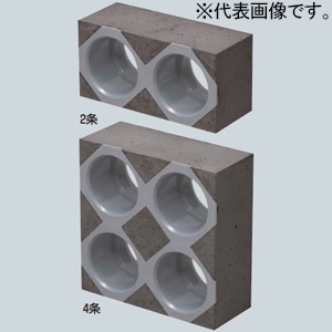 未来工業 レジンブロックコネクタ 壁厚100mm用 カクフレキ100用 4条 レジンブロックコネクタ 壁厚100mm用 カクフレキ100用 4条 KFERB-100-4