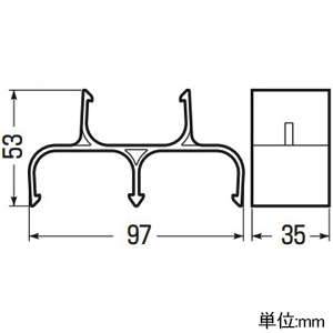 未来工業 #【受注取り寄せ品】連結ホルダー 3条タイプ 難燃性 カクフレキ30 【受注取り寄せ品】連結ホルダー 3条タイプ 難燃性 カクフレキ30 KFEH-30A-3 画像2