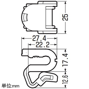 未来工業 ケーブルクリップ カバー付 適合鋼材厚1.2〜3.2mm ケーブルクリップ カバー付 適合鋼材厚1.2〜3.2mm KC-SP2YC 画像2