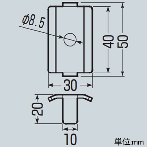 未来工業 ソーラーパネル用押え金具 中間部用 ソーラーパネル用押え金具 中間部用 HY-C 画像2