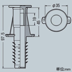 未来工業 カラー・ヘッダーインサート 断熱材・PC板用 断熱材厚50mm以上用 W1/2ボルト用 埋設深さ45mm 黄 カラー・ヘッダーインサート 断熱材・PC板用 断熱材厚50mm以上用 W1/2ボルト用 埋設深さ45mm 黄 NW-4Y 画像3