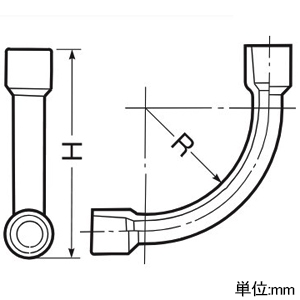 未来工業 ノーマルベンド 適合管VE28 ミルキーホワイト ノーマルベンド 適合管VE28 ミルキーホワイト N-28M 画像2