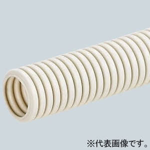 未来工業 【受注生産品】ミラフレキSS 防ギ仕様 PF単層波付管 外径φ23mm 長さ50m ベージュ 【受注生産品】ミラフレキSS 防ギ仕様 PF単層波付管 外径φ23mm 長さ50m ベージュ MFS-16-MHS