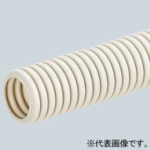 未来工業 【受注生産品】ミラフレキSS 防ソ仕様 PF単層波付管 外径φ23mm 長さ50m ベージュ MFS-16-MHN