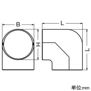 未来工業 ダクト曲ガリ スッキリフロート用 120型 ミルキーホワイト ダクト曲ガリ スッキリフロート用 120型 ミルキーホワイト GUM-120M 画像2