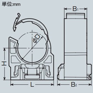 未来工業 サヤ管クリップ 蓋付サドル 電気・ガス式鋲打機用 CD管22用 サヤ管クリップ 蓋付サドル 電気・ガス式鋲打機用 CD管22用 GGF-LS22 画像2