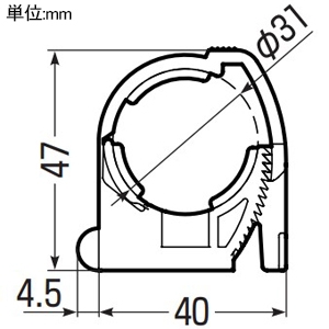 未来工業 自在クリップF 蓋付サドル 適合径φ21〜φ31mm 自在クリップF 蓋付サドル 適合径φ21〜φ31mm GTF-TM 画像2