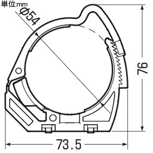 未来工業 自在クリップF 蓋付サドル 適合径φ42〜φ54mm 自在クリップF 蓋付サドル 適合径φ42〜φ54mm GTF-TL 画像2