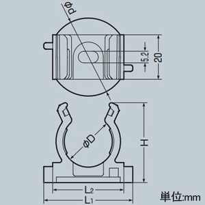 未来工業 連結サドル PF管用 適合管22用 接着台座付 ミルキーホワイト 連結サドル PF管用 適合管22用 接着台座付 ミルキーホワイト LSYD-P22M 画像2