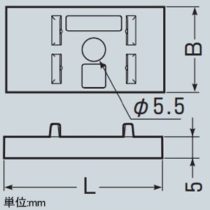 未来工業 サヤ管クリップ台座 GTF-TM用 調整厚1枚5mm サヤ管クリップ台座 GTF-TM用 調整厚1枚5mm LSFD-S 画像2