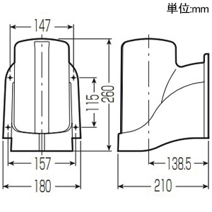 未来工業 ウォールカバー 排水管用 スッキリフロート付属品 120型 黒 ウォールカバー 排水管用 スッキリフロート付属品 120型 黒 GUWH-120K 画像2