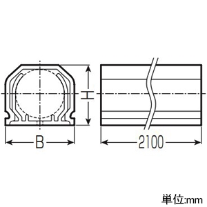 未来工業 配管モール ≪エネモール≫ 屋内・屋外兼用 適合パイプ外径φ20mm 全長2100mm 配管モール ≪エネモール≫ 屋内・屋外兼用 適合パイプ外径φ20mm 全長2100mm GML-15M 画像2