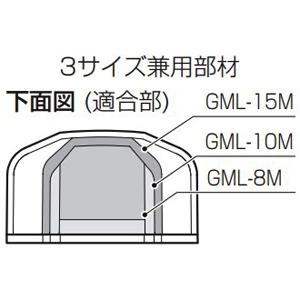 未来工業 壁貫通カバー エネモール付属品 3サイズ兼用部材 適合モールGML-8M・10M・15M 壁貫通カバー エネモール付属品 3サイズ兼用部材 適合モールGML-8M・10M・15M GMLWK-8-15M 画像3