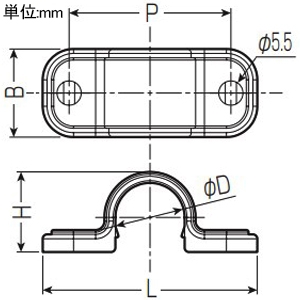 未来工業 ガスフレキ管両サドル 適合管サイズ20 ガスフレキ管両サドル 適合管サイズ20 GSFT-20 画像2