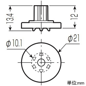 未来工業 3分穴取付用アタッチメント 電気・ガス式鋲打機対応 W3/8用 3分穴取付用アタッチメント 電気・ガス式鋲打機対応 W3/8用 GGA-3W 画像2