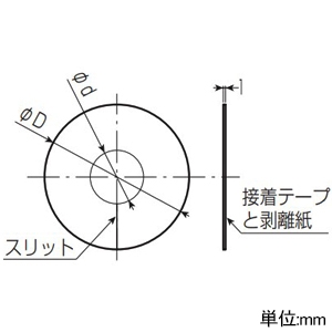 未来工業 化粧プレート 貫通穴径φ60mmまで 裏面粘着テープ付 化粧プレート 貫通穴径φ60mmまで 裏面粘着テープ付 GS-KP38 画像2