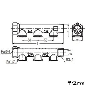 未来工業 スタンダードヘッダー 分岐口数1 スタンダードヘッダー 分岐口数1 GSH-1PG 画像2