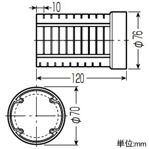 未来工業 延長ソケット 壁貫通エルボボックス用 適合壁貫通エルボボックスGSSK2-22(25)・GSSKH2-13A 延長ソケット 壁貫通エルボボックス用 適合壁貫通エルボボックスGSSK2-22(25)・GSSKH2-13A GSSK2-ES 画像2