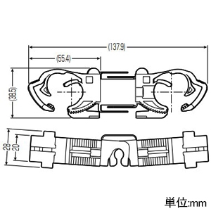 未来工業 吊りボルト用自在クリップF 樹脂管用 ダブルタイプ ボルトクリップ付 適合径φ13〜φ22mm 吊りボルト用自在クリップF 樹脂管用 ダブルタイプ ボルトクリップ付 適合径φ13〜φ22mm GTFT-JSW 画像2