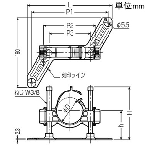 未来工業 レベルマスター ハンズロック スチールベースN 電気・ガス式鋲打機対応 ボルト長さ120mm 適合管外径φ60〜62mm レベルマスター ハンズロック スチールベースN 電気・ガス式鋲打機対応 ボルト長さ120mm 適合管外径φ60〜62mm LM4-50A12 画像2