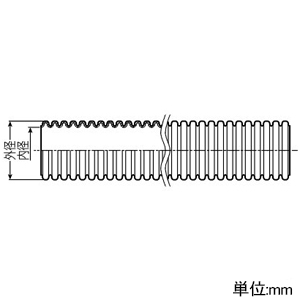 未来工業 土中サヤ管 外径φ27.5mm 長さ50m巻 ベージュ 土中サヤ管 外径φ27.5mm 長さ50m巻 ベージュ LS-22BJ 画像2