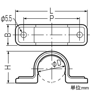 未来工業 両サドル ビス2本止めタイプ PVC製 サヤ管16用 両サドル ビス2本止めタイプ PVC製 サヤ管16用 LST-16 画像2