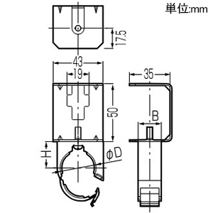 未来工業 吊りボルト用サヤ管クリップ ボルト先端用 適合サヤ管16 吊りボルト用サヤ管クリップ ボルト先端用 適合サヤ管16 LSFBE-16 画像2