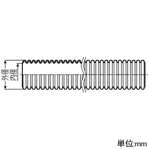 未来工業 サヤフレキ2 2層構造 外径φ36.5mm 長さ50m巻 薄グリーン サヤフレキ2 2層構造 外径φ36.5mm 長さ50m巻 薄グリーン LS2-30B1 画像2