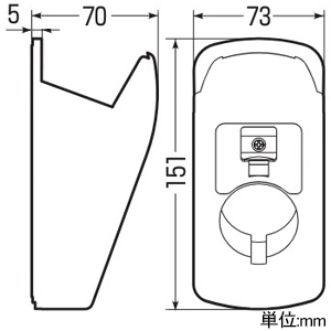 未来工業 EVコネクタホルダー 給電ポール用 ねじ付 EVコネクタホルダー 給電ポール用 ねじ付 MRP-CH 画像2