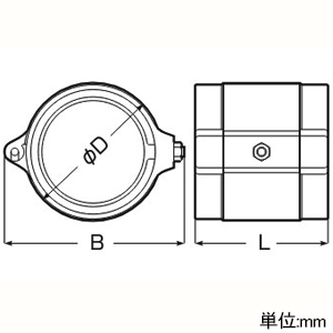 未来工業 半割れカップリング 難燃性 半割れタイプ ミラレックス用 サイズ82 パッキン付 半割れカップリング 難燃性 半割れタイプ ミラレックス用 サイズ82 パッキン付 MFC-82H 画像2