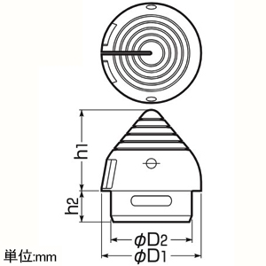 未来工業 端末ブッシング 適合ケーブル仕上り外径φ30mm以下 黒 端末ブッシング 適合ケーブル仕上り外径φ30mm以下 黒 MTV-51 画像2