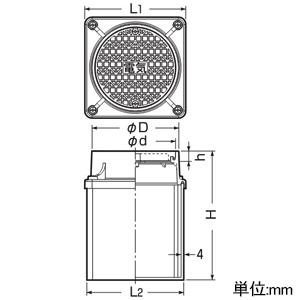 未来工業 ミライハンドホール ミニ 樹脂製 高さ250mm ミライハンドホール ミニ 樹脂製 高さ250mm MHM-2025 画像2