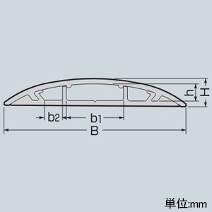 未来工業 ワゴンモール 薄形 OP8L型 全長1m 仮止めテープ付 ライトブラウン ワゴンモール 薄形 OP8L型 全長1m 仮止めテープ付 ライトブラウン OP8L-LB 画像2