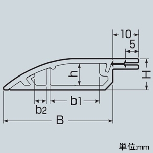 未来工業 隅角ワゴンモール OP8型 全長2m ベージュ 隅角ワゴンモール OP8型 全長2m ベージュ OP8-2EJ 画像2