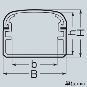 未来工業 ケーブル配線保護カバー ≪モールダクト≫ 屋外用 リブ無 60型 全長2m ベージュ ケーブル配線保護カバー ≪モールダクト≫ 屋外用 リブ無 60型 全長2m ベージュ MDH-60NJ 画像2