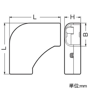 未来工業 ダクト曲ガリ モールダクト付属品 屋外・屋内兼用 50型 ミルキーホワイト ダクト曲ガリ モールダクト付属品 屋外・屋内兼用 50型 ミルキーホワイト MDM-50M 画像2