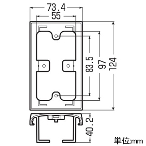 未来工業 スイッチ・コンセントカバー 屋内用 モールダクト(屋内用・70型)・1連用プレート用 グレー スイッチ・コンセントカバー 屋内用 モールダクト(屋内用・70型)・1連用プレート用 グレー MDSC-70G 画像2