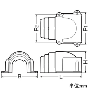 未来工業 コンビネーションカバー モールダクト付属品 屋外・屋内兼用 70型 ミルキーホワイト コンビネーションカバー モールダクト付属品 屋外・屋内兼用 70型 ミルキーホワイト MDFE-70M 画像2