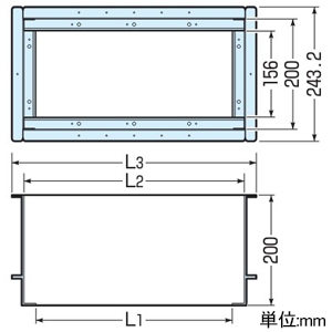 未来工業 床用鋼製スリーブ 床補強部材 ケーブルラック幅200mm 開口部300×200m 床用鋼製スリーブ 床補強部材 ケーブルラック幅200mm 開口部300×200m MTKB-BS3020 画像2