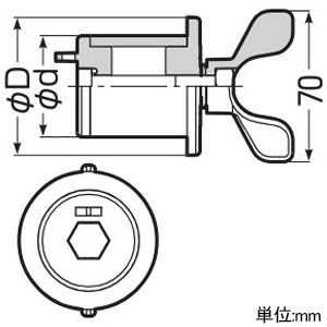 未来工業 止水栓 難燃性 樹脂製 適用管径33〜43mm 止水栓 難燃性 樹脂製 適用管径33〜43mm MWP-30M 画像2