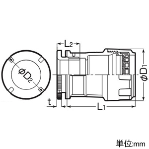 未来工業 コネクタ 難燃性 ミラレックス用 サイズ54 Oリング付 コネクタ 難燃性 ミラレックス用 サイズ54 Oリング付 MFK-54B 画像2