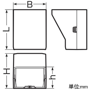 未来工業 コーナージョイント ミラダクト付属品 屋外・屋内兼用 60型 カベ白 コーナージョイント ミラダクト付属品 屋外・屋内兼用 60型 カベ白 MIDCJ-60W 画像2