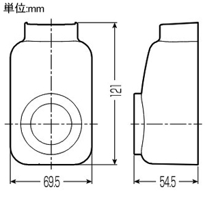 未来工業 給水栓用エルボボックス モールダクト用 40型 チョコレート 給水栓用エルボボックス モールダクト用 40型 チョコレート MDEB-40T 画像2