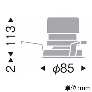 遠藤照明 LEDグレアレスベースダウンライト 900TYPE FHT32W器具相当 埋込穴φ75mm 超広角配光 12000〜1800K 黒 電源別売 LEDグレアレスベースダウンライト 900TYPE FHT32W器具相当 埋込穴φ75mm 超広角配光 12000〜1800K 黒 電源別売 SXD1004B 画像2