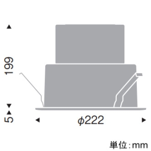 遠藤照明 LEDベースダウンライト 一般型 幅広枠タイプ 7500TYPE セラメタ150W器具相当 埋込穴φ200mm 超広角配光 12000〜1800K 電源別売 LEDベースダウンライト 一般型 幅広枠タイプ 7500TYPE セラメタ150W器具相当 埋込穴φ200mm 超広角配光 12000〜1800K 電源別売 SXD1046W 画像2